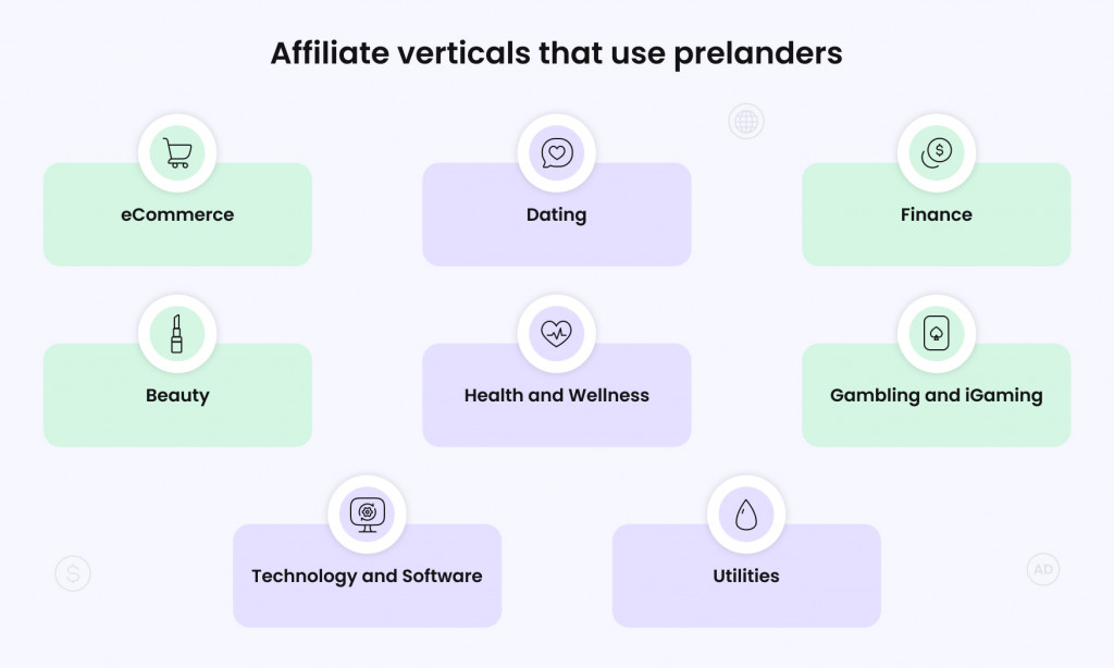 affiliate verticals that use prelanders