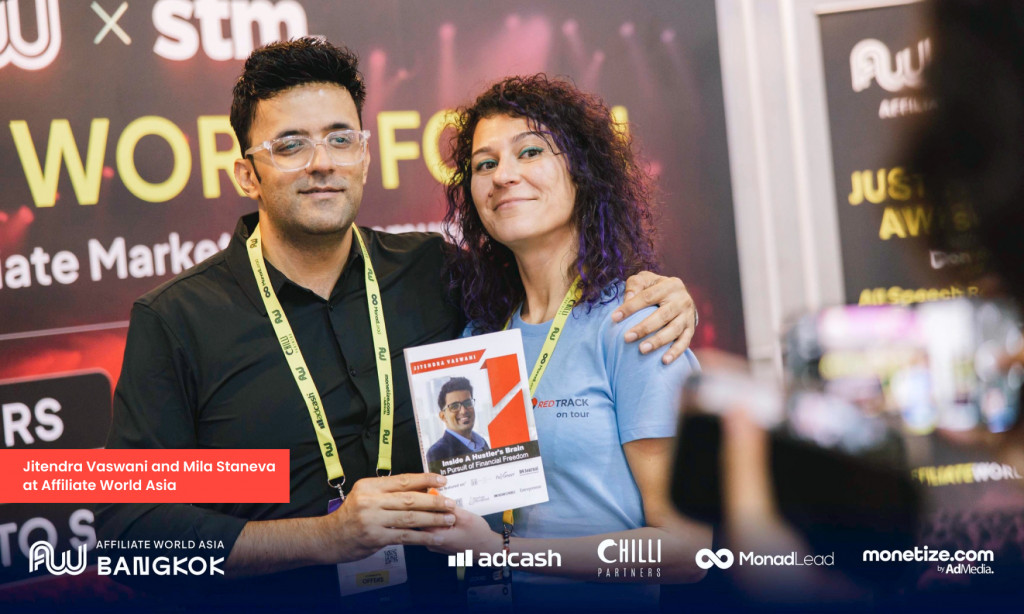 Jitendra Vaswani and Mila Staneva at Affiliate World Asia