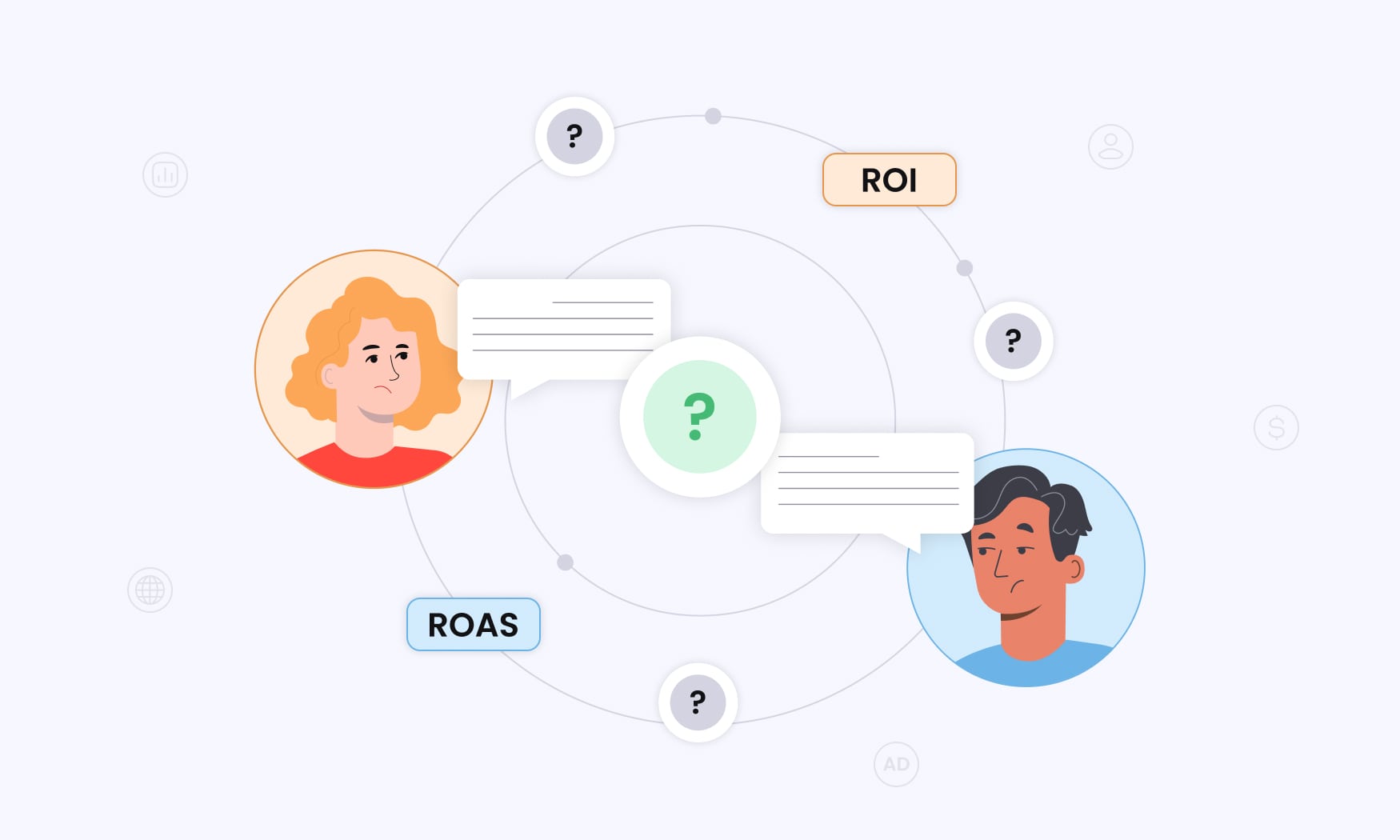 animated image discussing differences between ROAS vs ROI
