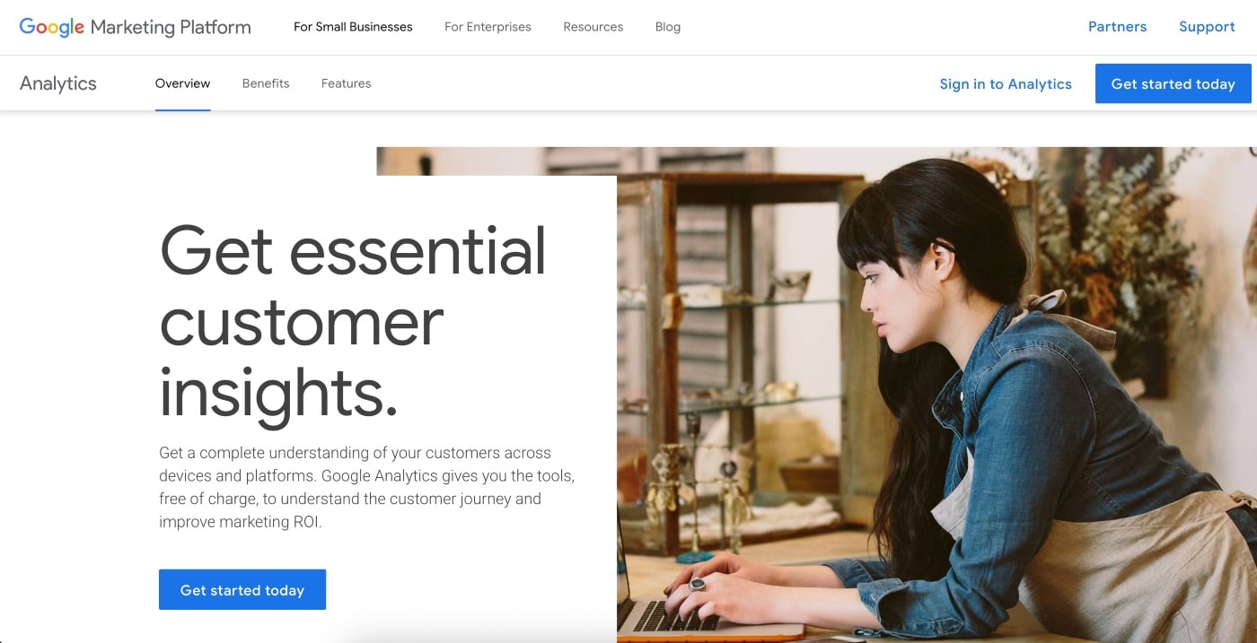 ga4 homepage screenshot