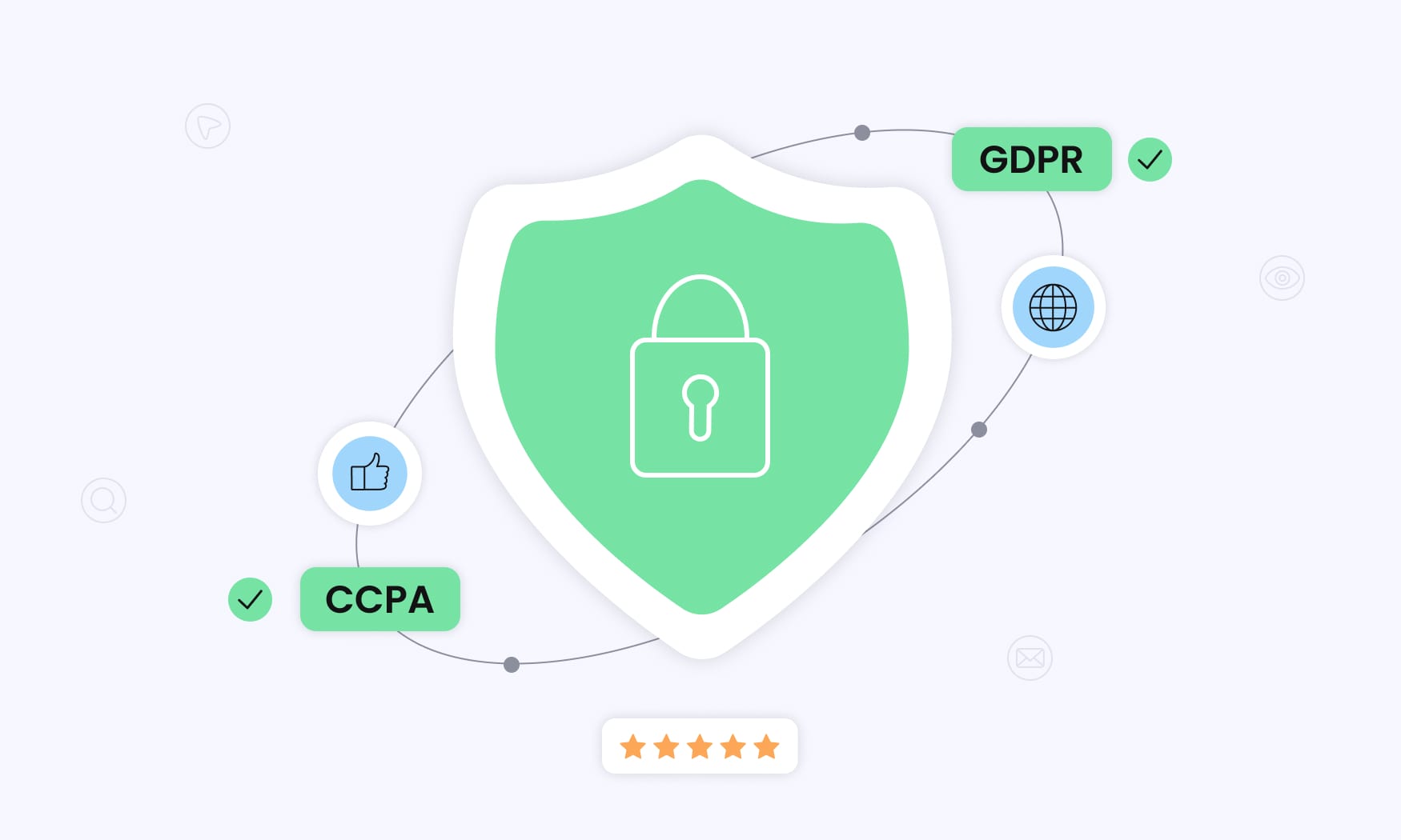 illustration picturing importance of gdpr and ccpa when it comes to how to collect first party data