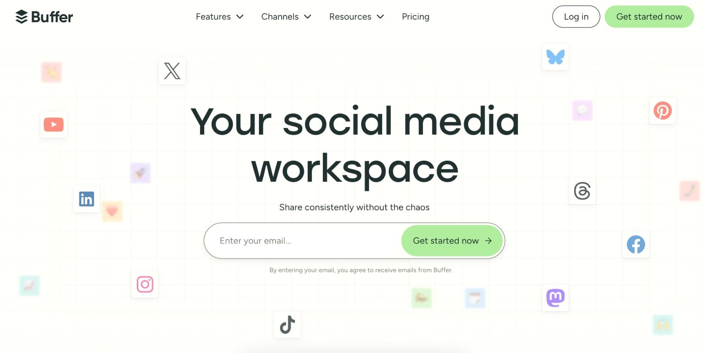 buffer homepage screenshot