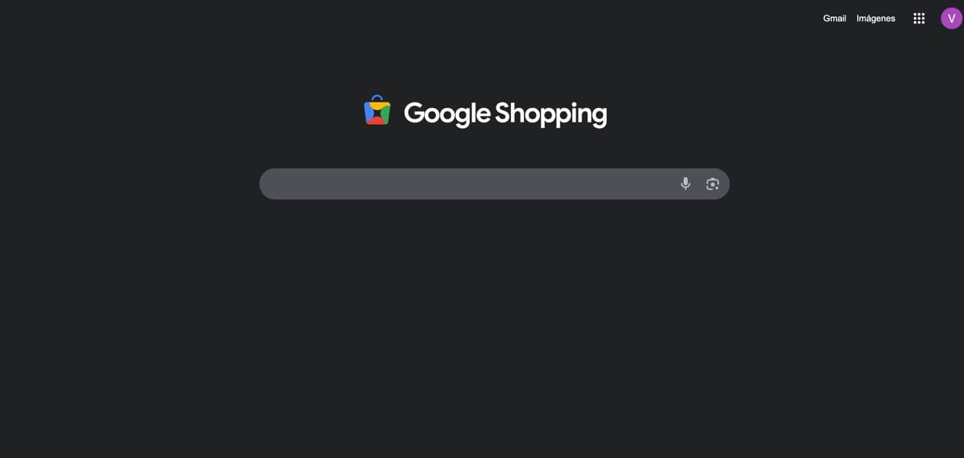 google shopping homepage screenshot
