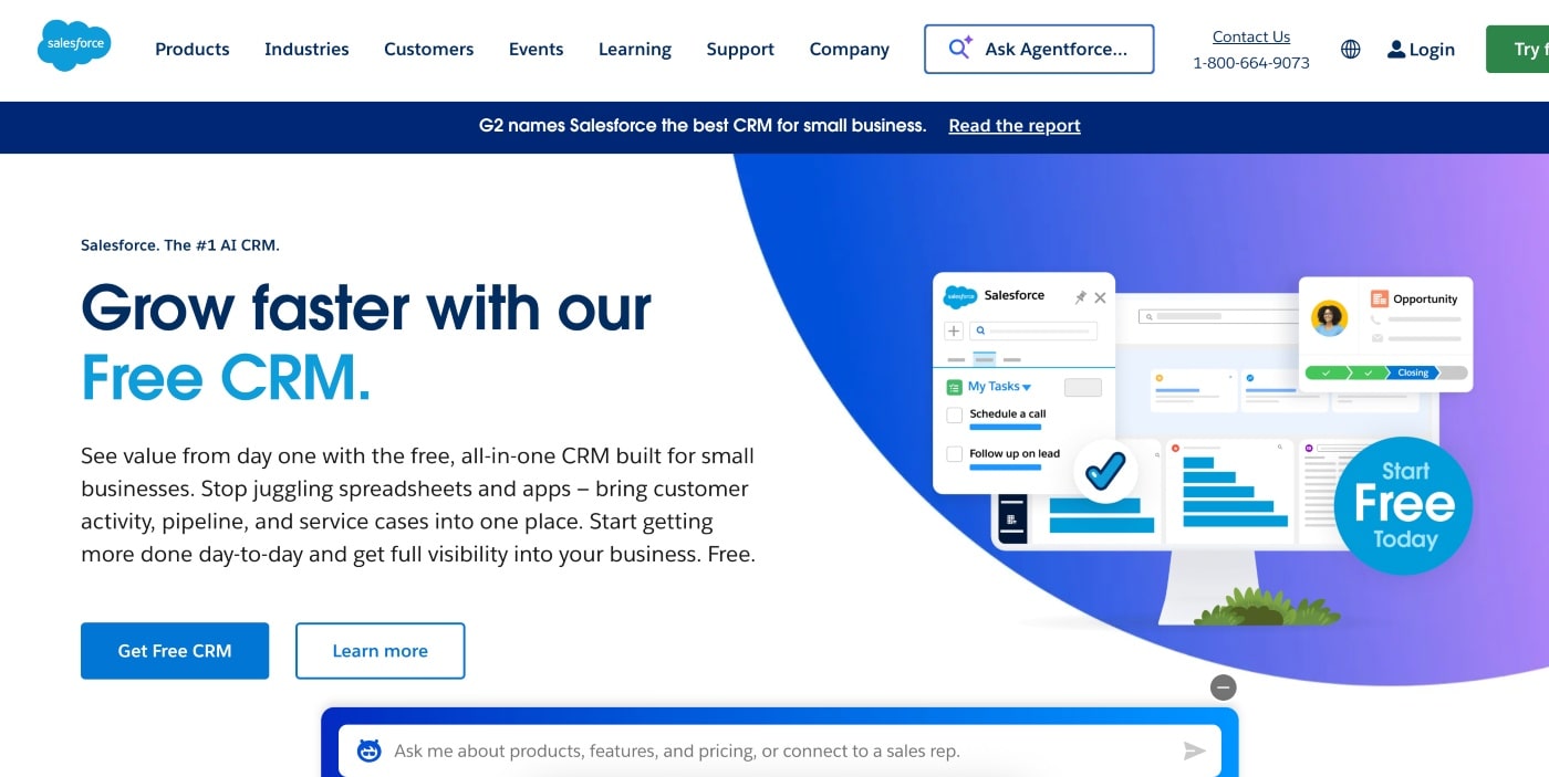 salesforce homepage screenshot