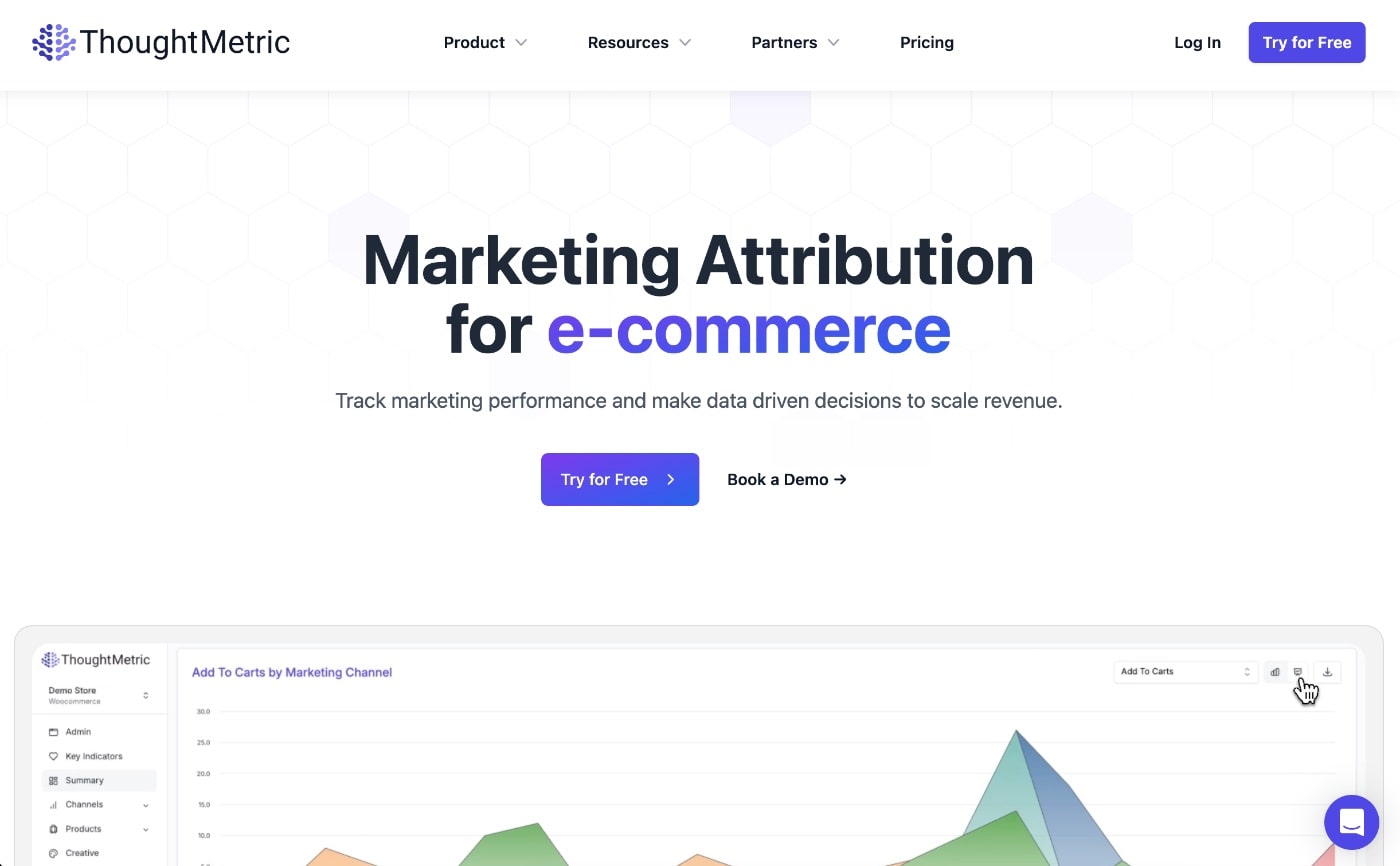 thoughtmetric homepage screenshot