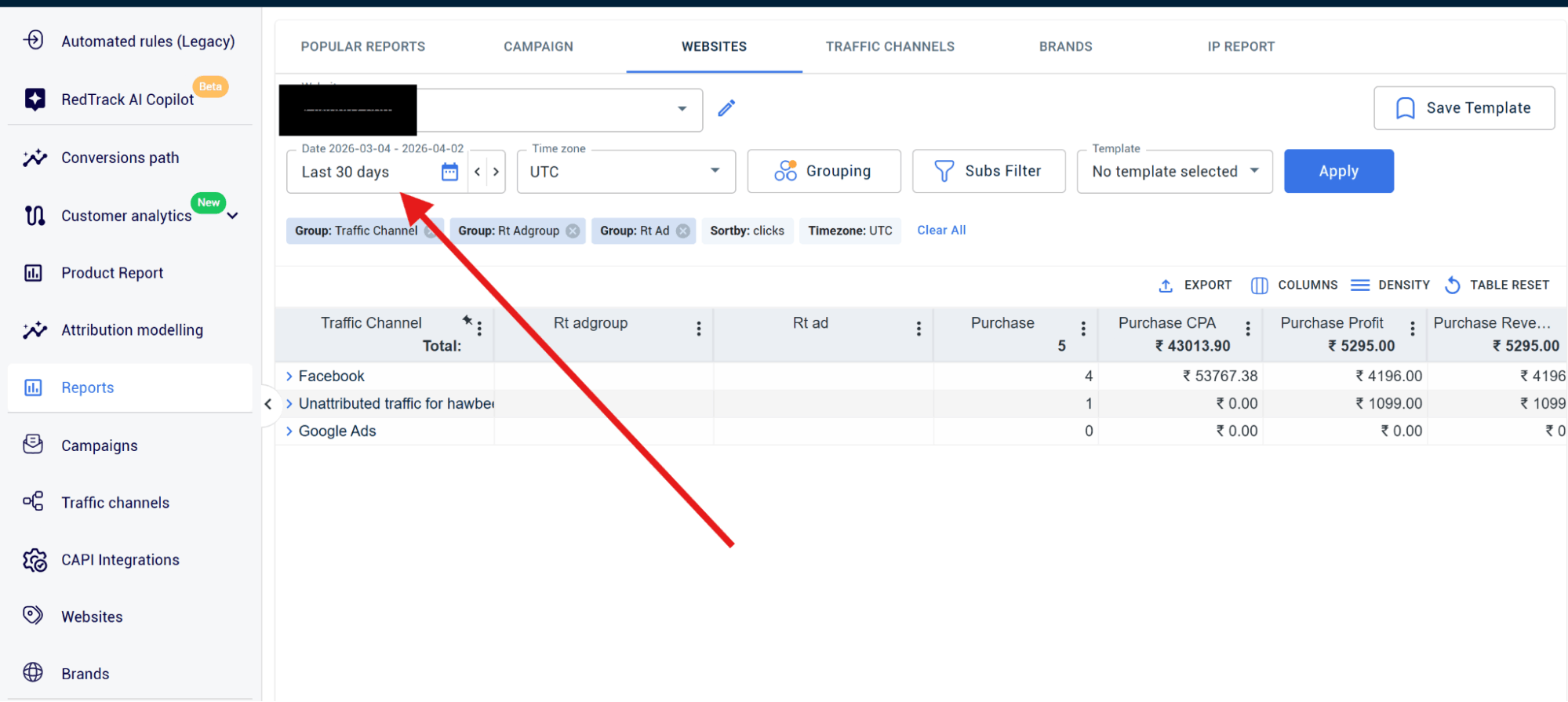 setting up the reports – setting date range and timezone